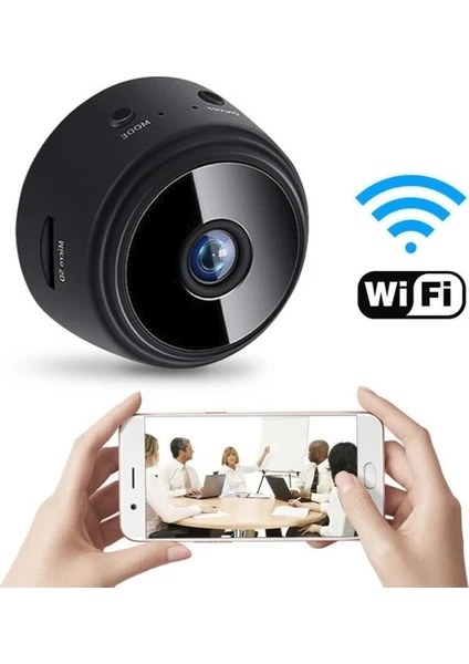 A9 Mini Wifi Kamera Siyah 1080P Gece Görüşlü Hareket Sensörlü Kablosuz Güvenlik Kamerası