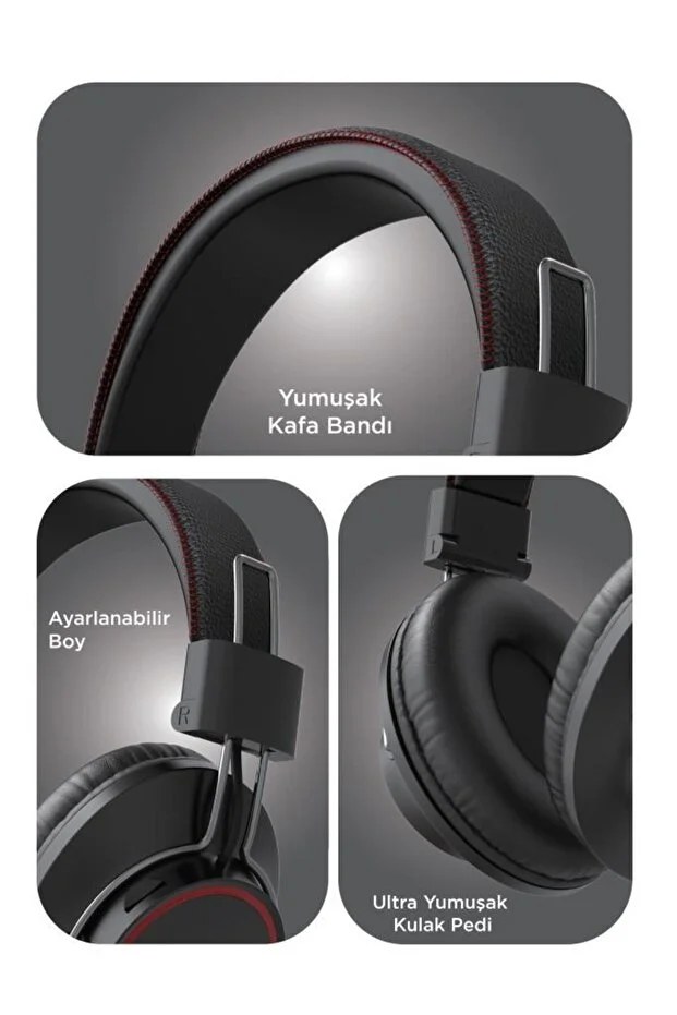 Torima Bluetooth Kulaklık Kafa Üstü Kablosuz Kulaklık HD10 Siyah
